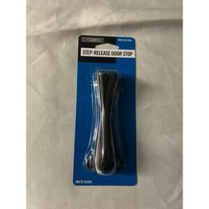Everbilt Satin Nickel Step-Release black Kick Down Door Stop Door Bumper